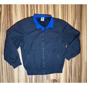 Vintage Speedo Black With Blue Accents Light Jacket Size M